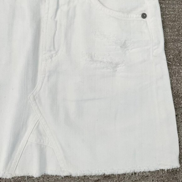 Citizens of Humanity Premium Vintage Distressed White Jean Skirt - Picture 2 of 7